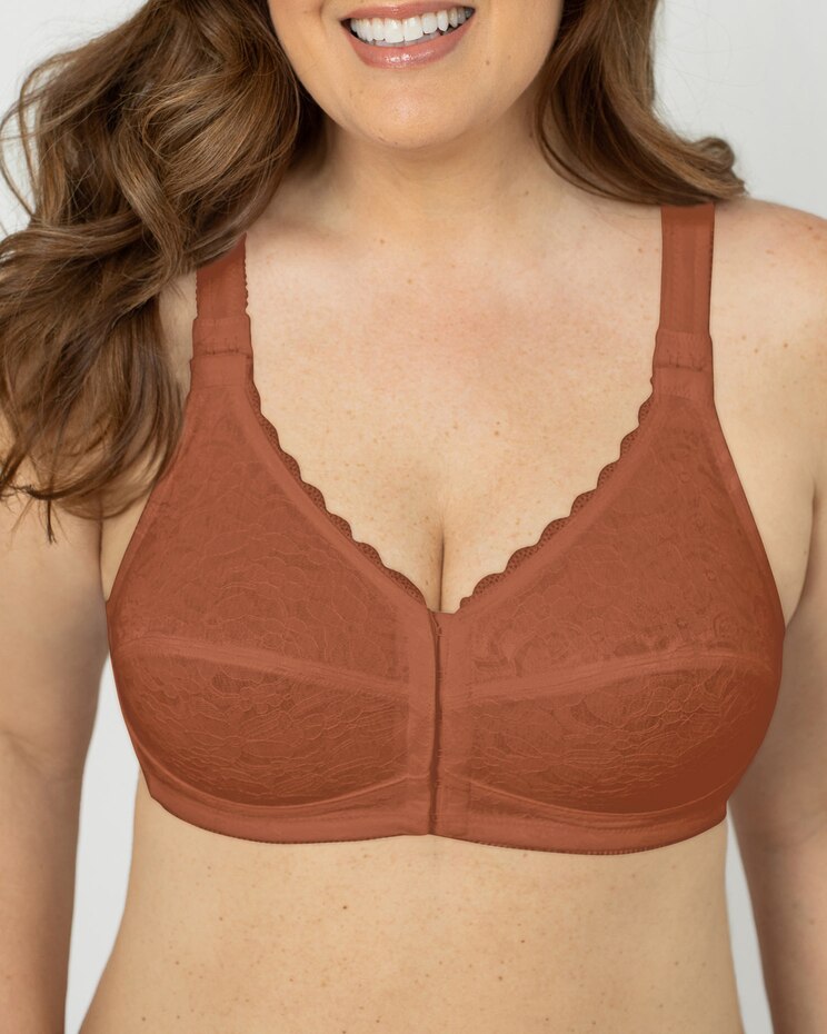Front Close Soft Cup Posture Bra image number 1