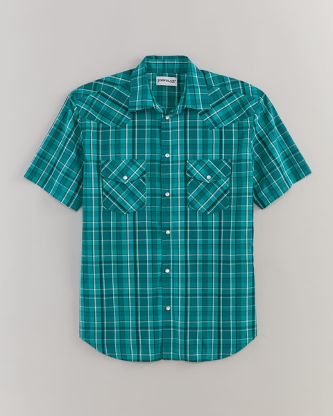 John Blair Short-Sleeve Snap-Front Shirt