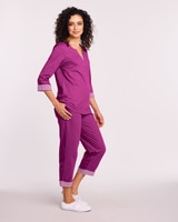 Stripe Inset Capri Set thumbnail number 2