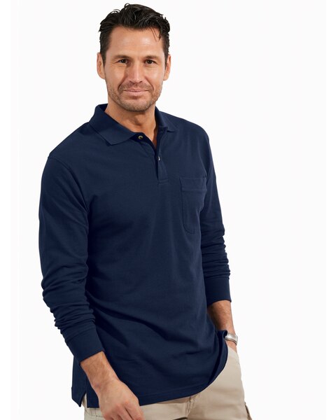 John Blair Long-Sleeve Piqué Polo