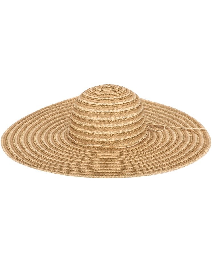 Mixed Paper And Gold Lurex Ultrabraid Floppy Hat image number 3
