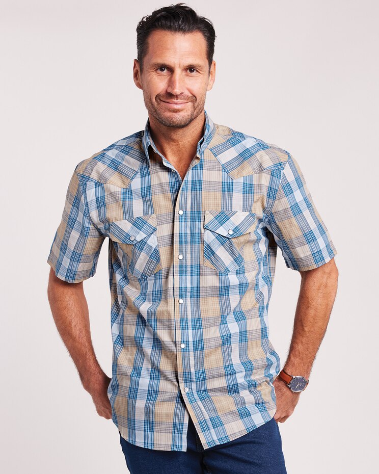 John Blair Short-Sleeve Snap-Front Shirt image number 1