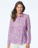 Botanical Floral Button-Front Blouse thumbnail number 2