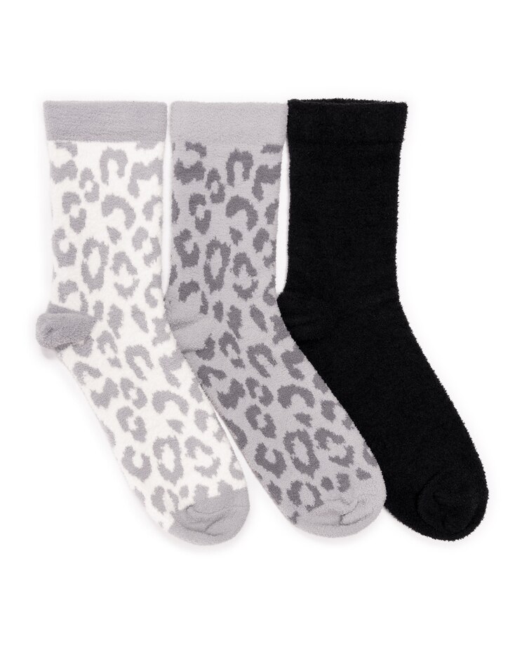 MUK LUKS® Women's 3 Pack Cozy Compression Crew Socks image number 1