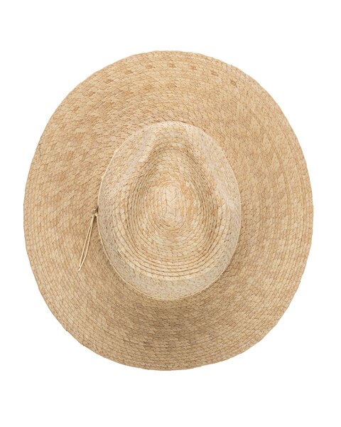 Seashore- Womens Buri Straw Stiff Brim Fedora