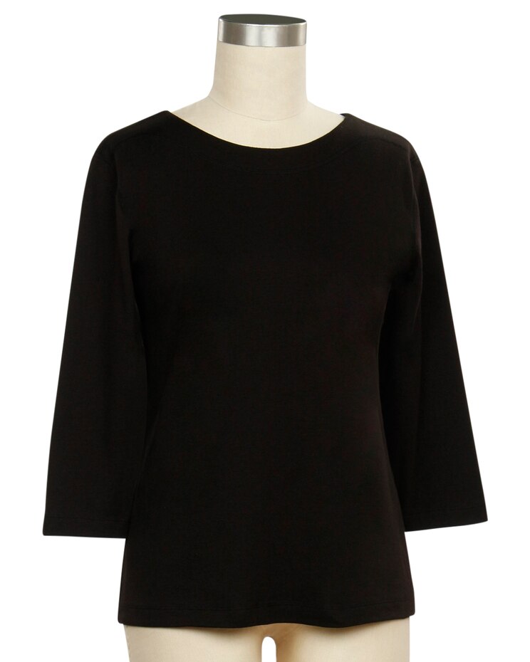 Southern Lady  3/4 Sleeve Boat Neck Top image number 1