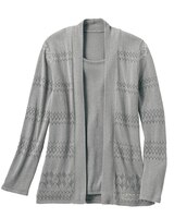 Shimmer Pointelle Sweater Set thumbnail number 2