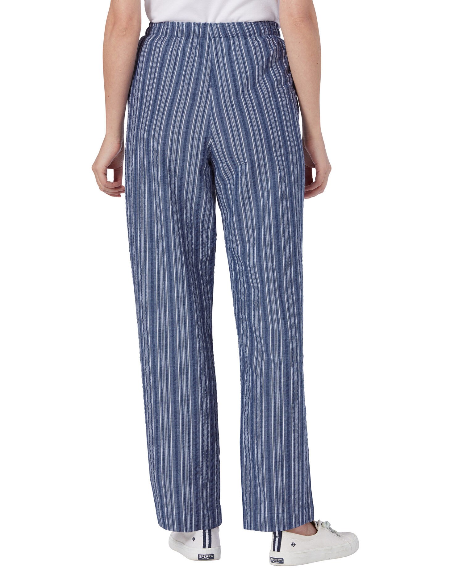 Enza Costa Seersucker Resort Pant in White | FWRD