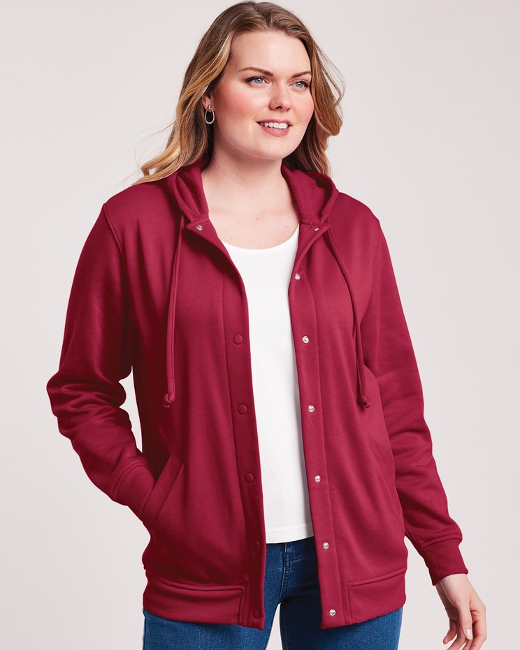 Hooded Fleece Snap Jacket image number 1