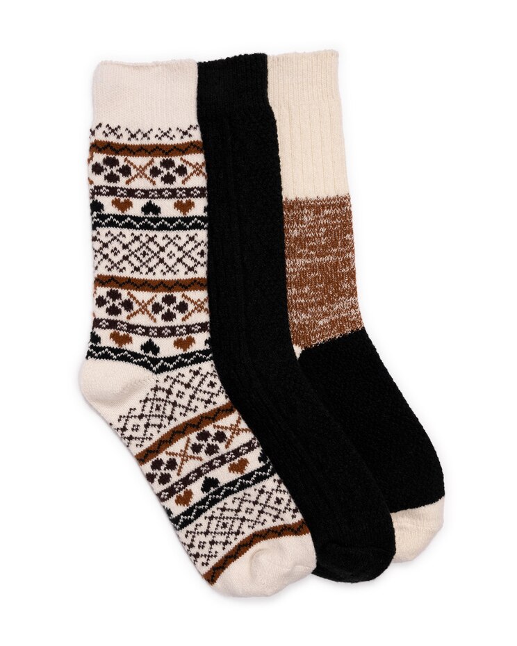 MUK LUKS Boot Socks 3pr image number 1