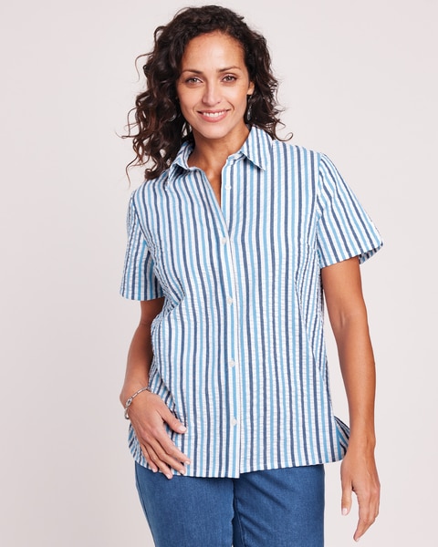 Seersucker Camp Shirt