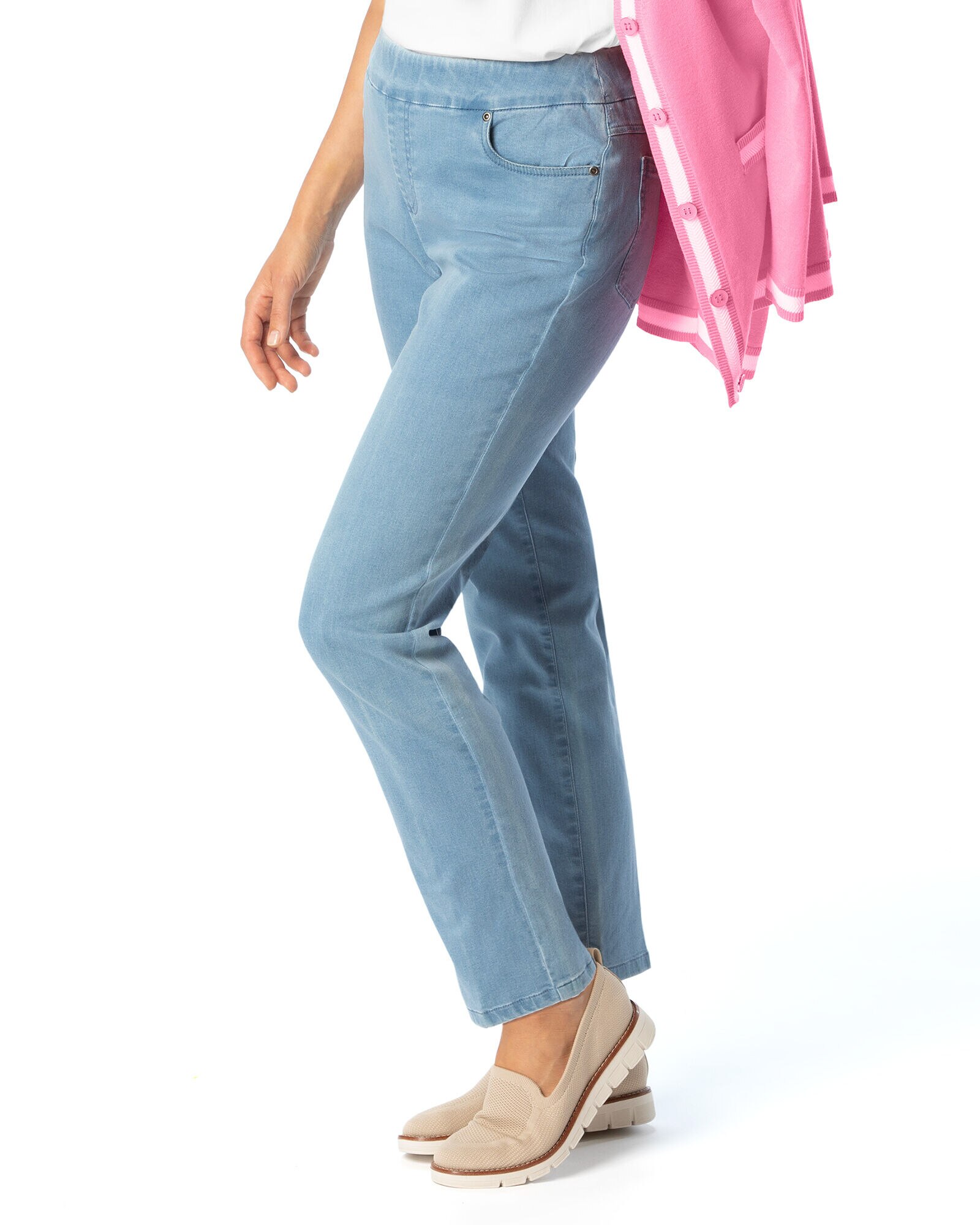 DreamFlex Easy Pull On Tapered Leg Jeans