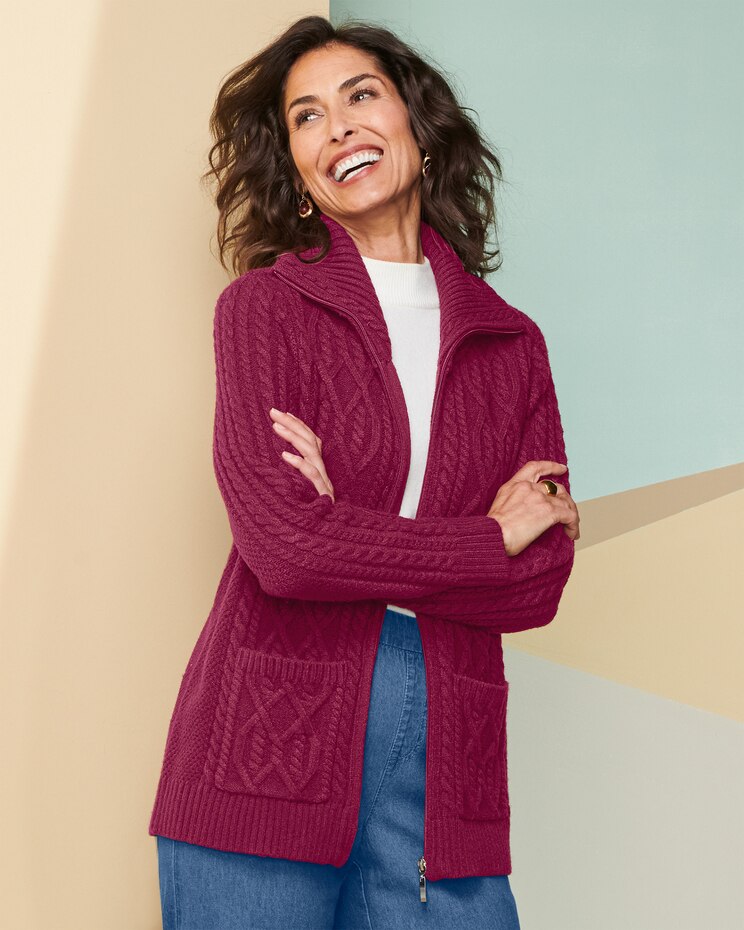 Cable Sweater Jacket image number 1