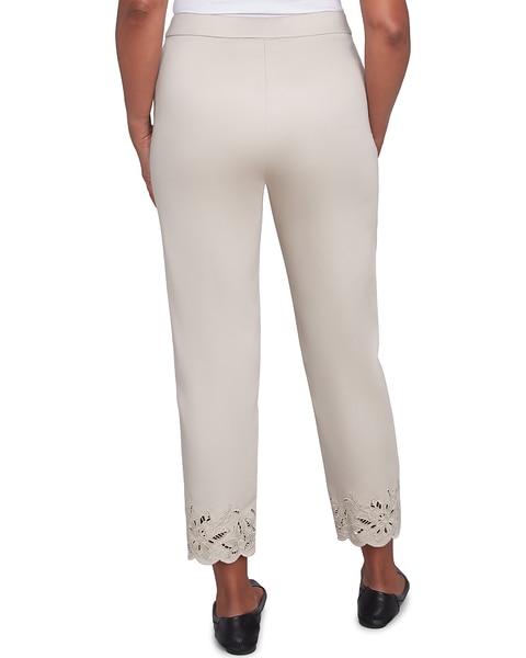 Alfred Dunner® Coming Up Roses Floral Cut Out Ankle Pant