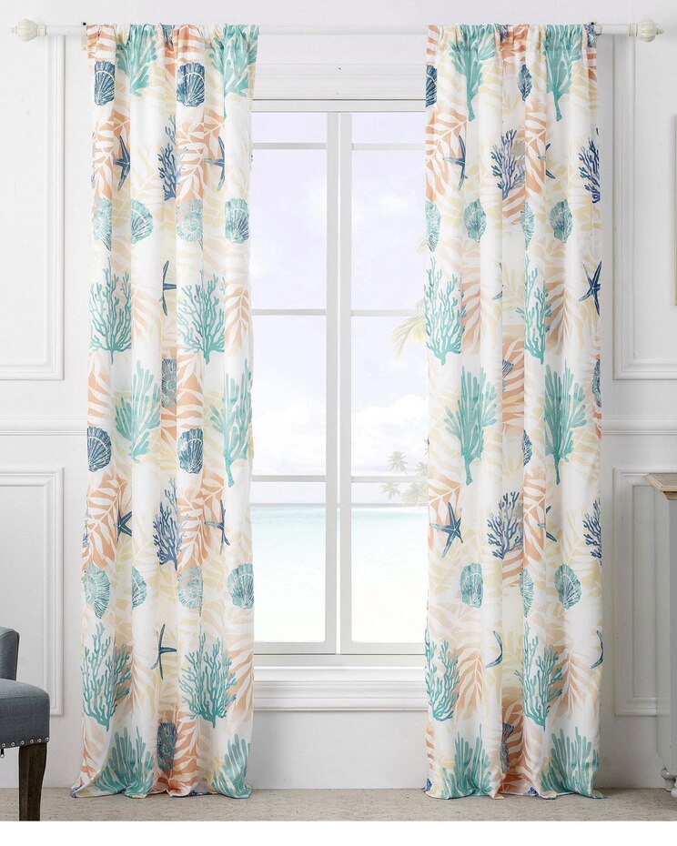 Montego Panel Pair with Tie Backs image number 1