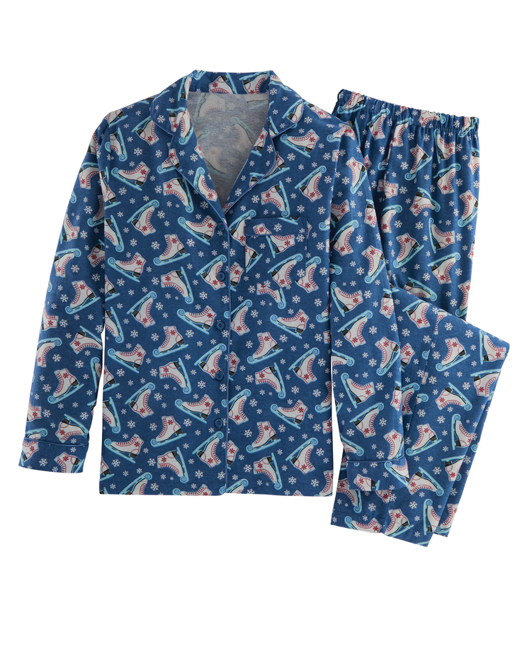 Printed Flannel 2-Piece Long Pajamas image number 1