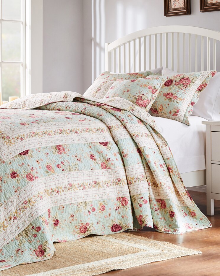Greenland Home Fashions Antique Rose Bedspread Set image number 1