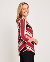 Alfred Dunner® Park Place Spliced Stripe Asymmetric Hem Top thumbnail number 3