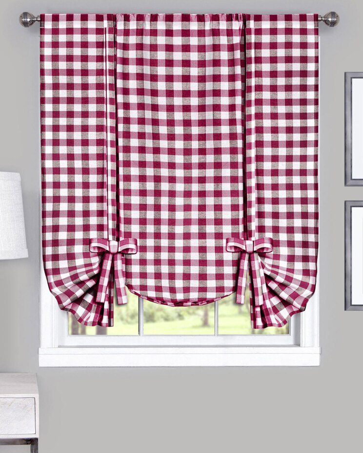 Buffalo Check Window Curtain Valance image number 1