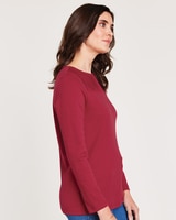 Print Essential Knit Pintuck Top thumbnail number 3