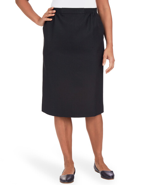 Alfred Dunner® Cinch Waist Midi Skirt with Slant Pockets