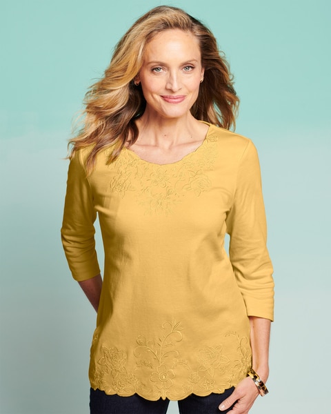 Floral Garden Embroidered Top