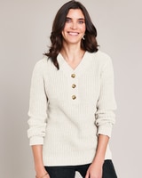 Shaker Henley Sweater thumbnail number 1