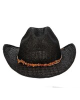 Womens Paperbraid Cowboy With Layred Bands Hat thumbnail number 2