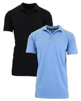 Galaxy By Harvic Men's Tagless Dry-Fit Moisture-Wicking Polo Shirt- 2 Pack thumbnail number 1