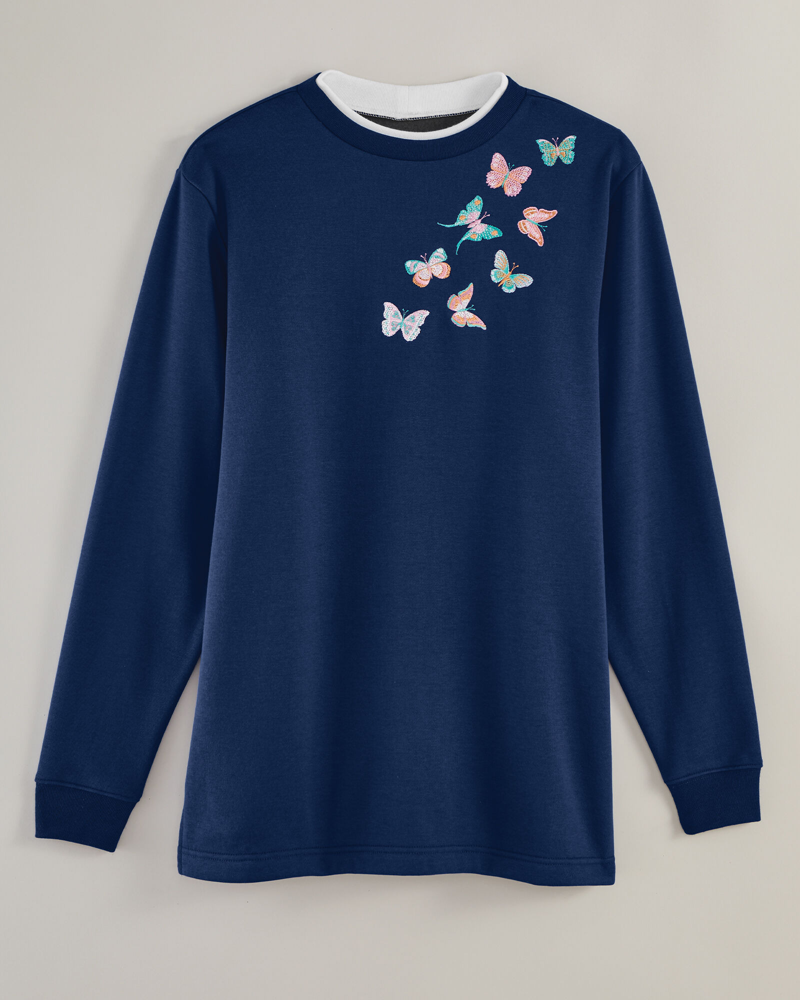 Embroidered chickadee sweatshirt 2025