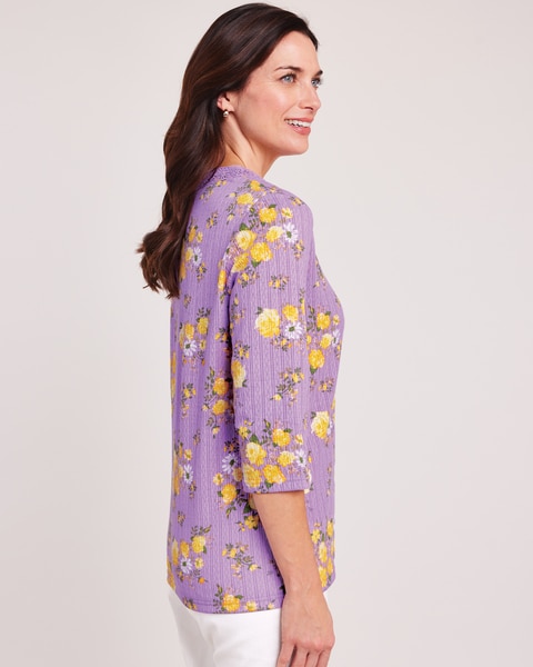 Lace Trim Pointelle Top