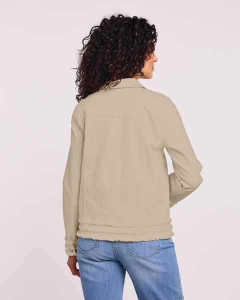 Denimease Frayed Hem Jacket