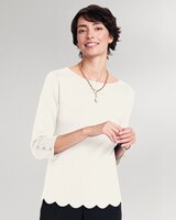 Madison Scalloped-Hem Sweater thumbnail number 1