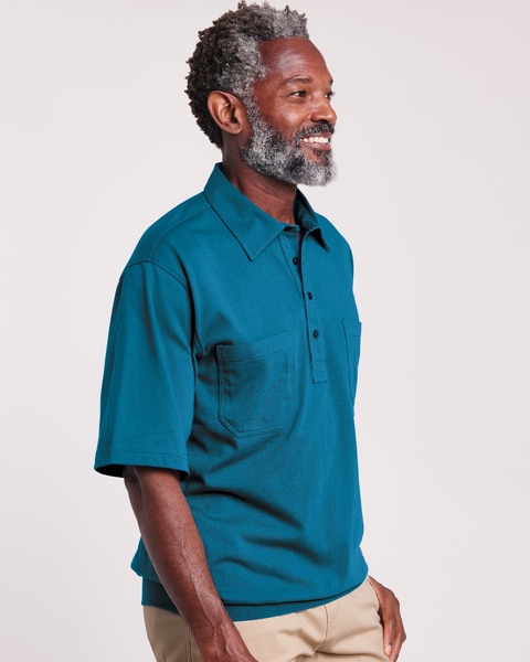 John Blair Short-Sleeve Banded-Bottom Polo