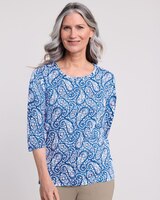 Essential Knit Three-Quarter Sleeve Tee thumbnail number 1