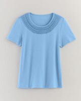 Essential Knit Crochet Trim Top thumbnail number 2