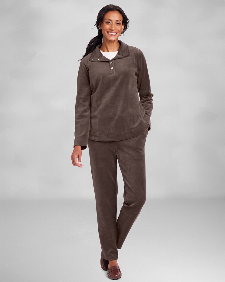 Velour Henley Set image number 1
