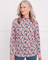 Essential Knit Patterned Mock Top thumbnail number 1