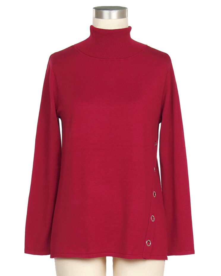 N Touch World Of Good Long Sleeve Grommet Sweater image number 1