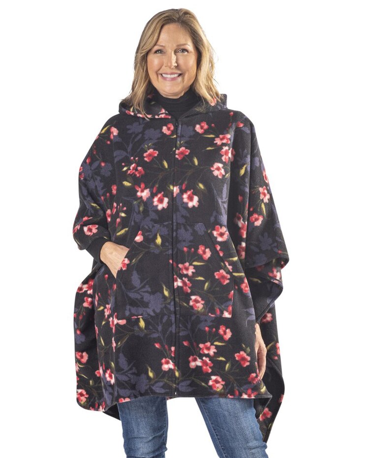 Floral Print Fleece Wrap image number 1