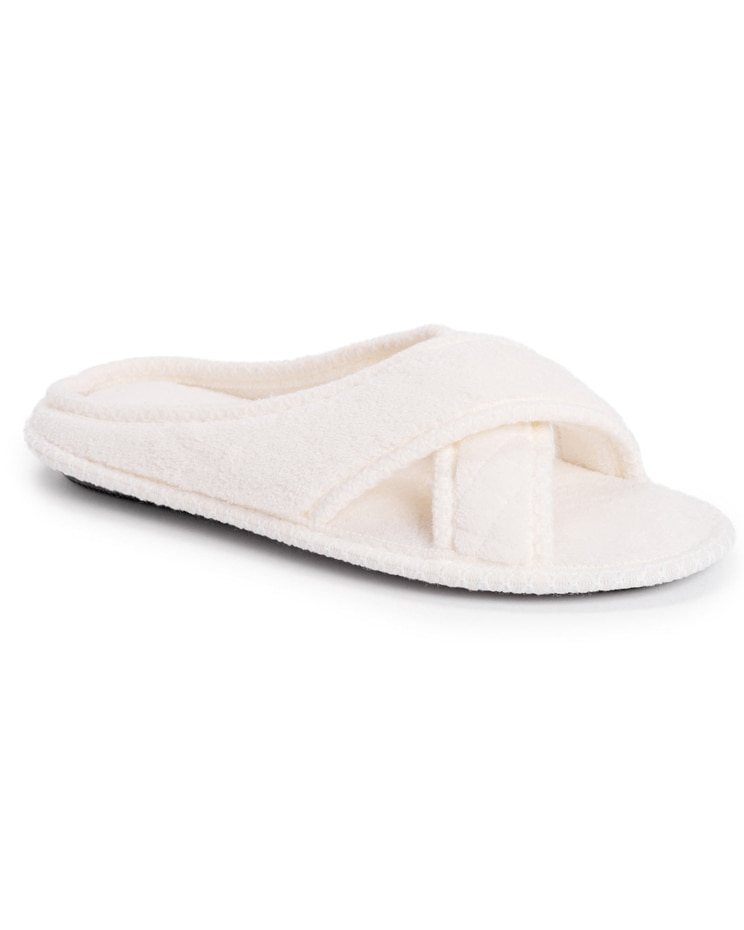 MUK LUKS® Ada Micro Chenille Criss Cross Slipper image number 1