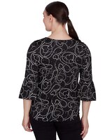Ruby Rd® Berry Glam Knit Hearts Dew Top thumbnail number 2