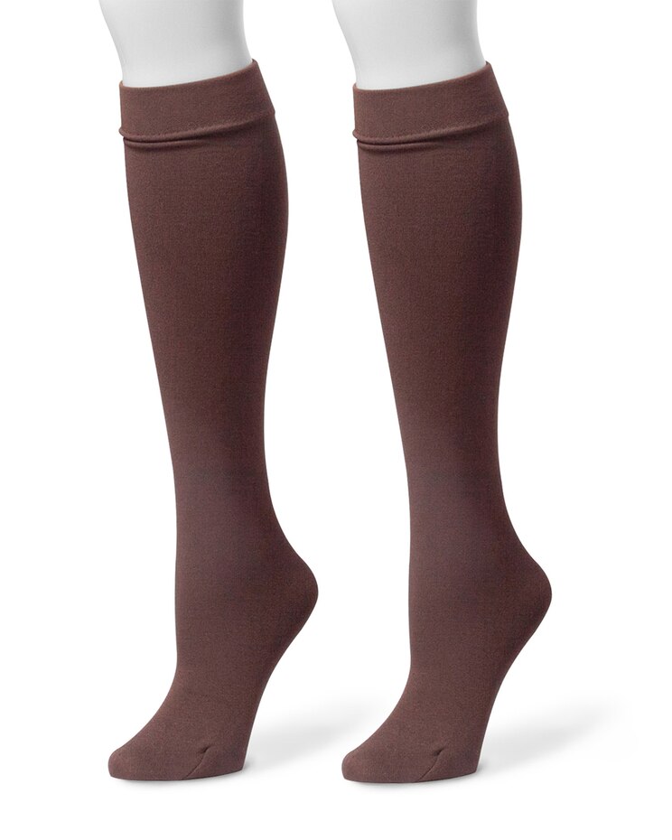 MUK LUKS Fleece Lined Knee High Socks 2pr image number 1