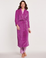 Cozy Knit Plush Tie Robe thumbnail number 2