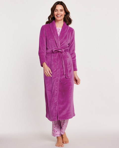 Cozy Knit Plush Tie Robe