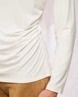Silky Knit Draped Mock Neck thumbnail number 2