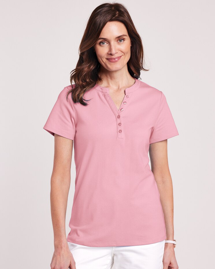 Essential Knit Short Sleeve Henley image number 1