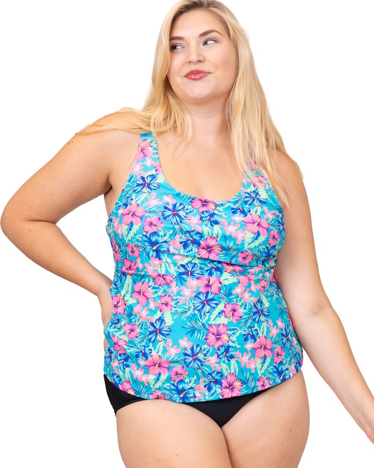 Plus Size Fashion Fully Lined 1 Piece Swimdress By Beach Party image number 1