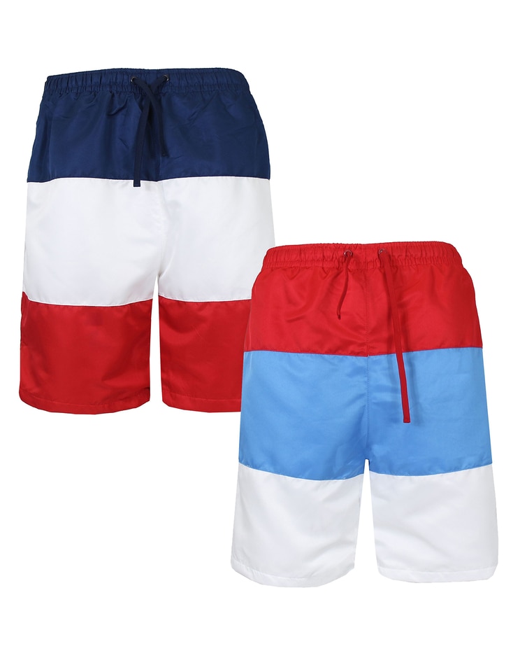 Men’s Slim Fit Dry Tech Active Workout Training Running Performance Shorts-2 Pack image number 1