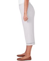 Alfred Dunner® Charleston Twill Capri With Lace Inset Bottom thumbnail number 4